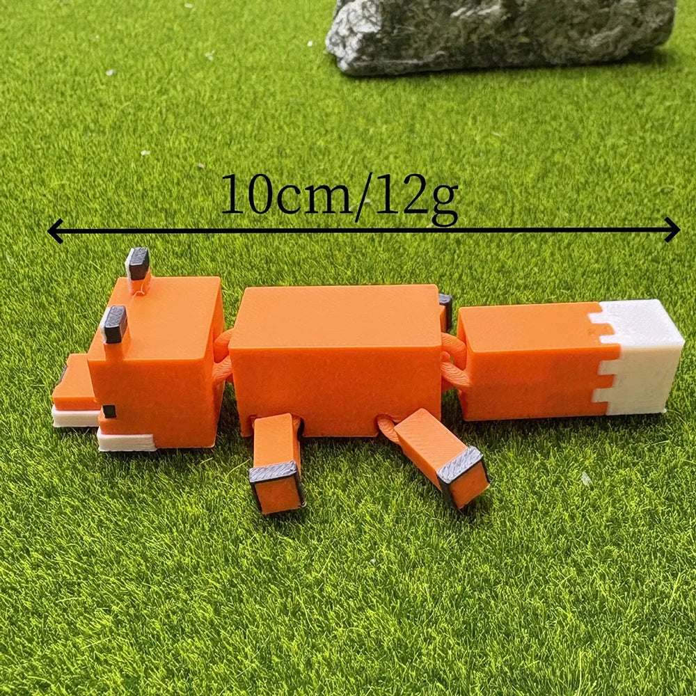 Multi-articulated 3D Printing Articulating Animals Squirrels Foxes Dogs Wolves for Home Desk Decoration Decor Kids Gift