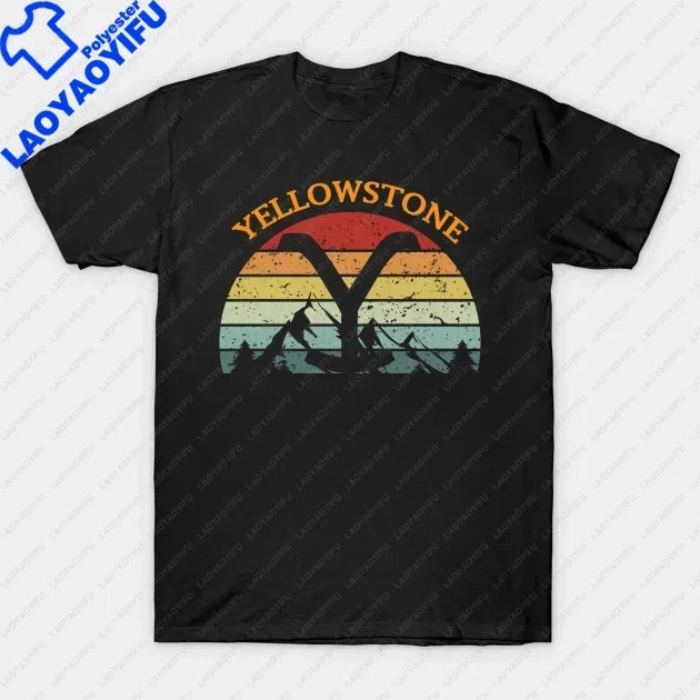 Yellowstone Dutton Ranch T Shirt TV Shows Tshirts Cool Western Cowboy Graphic Tshirt Men Oversized Shirt Ropa Hombre Camisetas