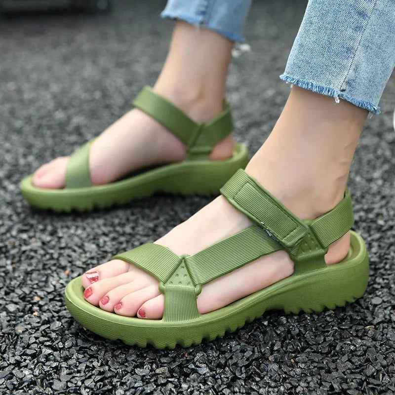 New Fashion Platform Sport Casual Flat Sandals Non-slip Outdoor Beach Sandalias Chaussure Femme