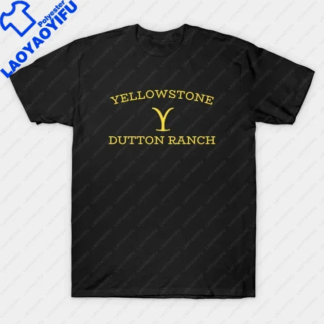 Yellowstone Dutton Ranch T Shirt TV Shows Tshirts Cool Western Cowboy Graphic Tshirt Men Oversized Shirt Ropa Hombre Camisetas