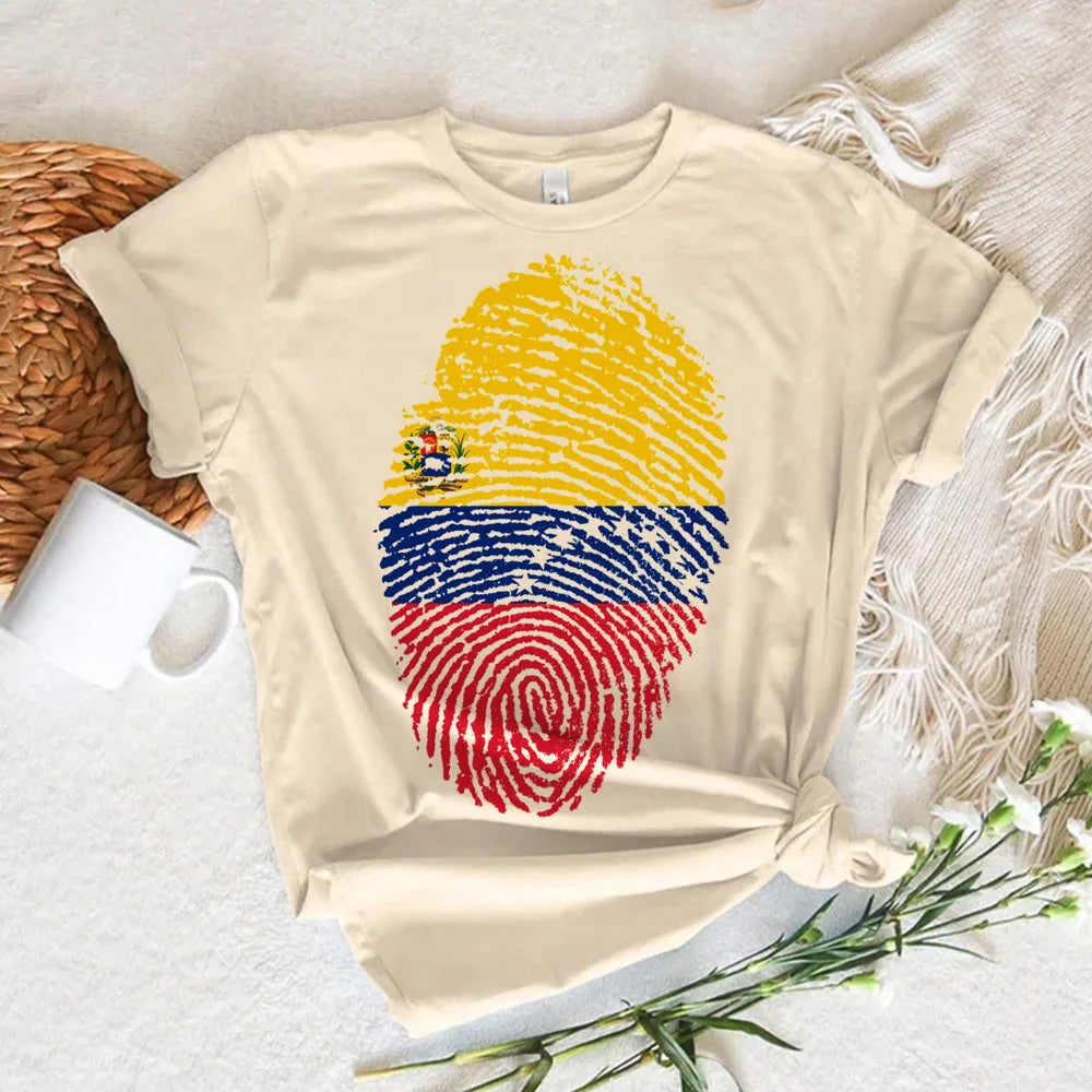Venezuela t shirt women harajuku modern style pattern t-shirts female anime clothing