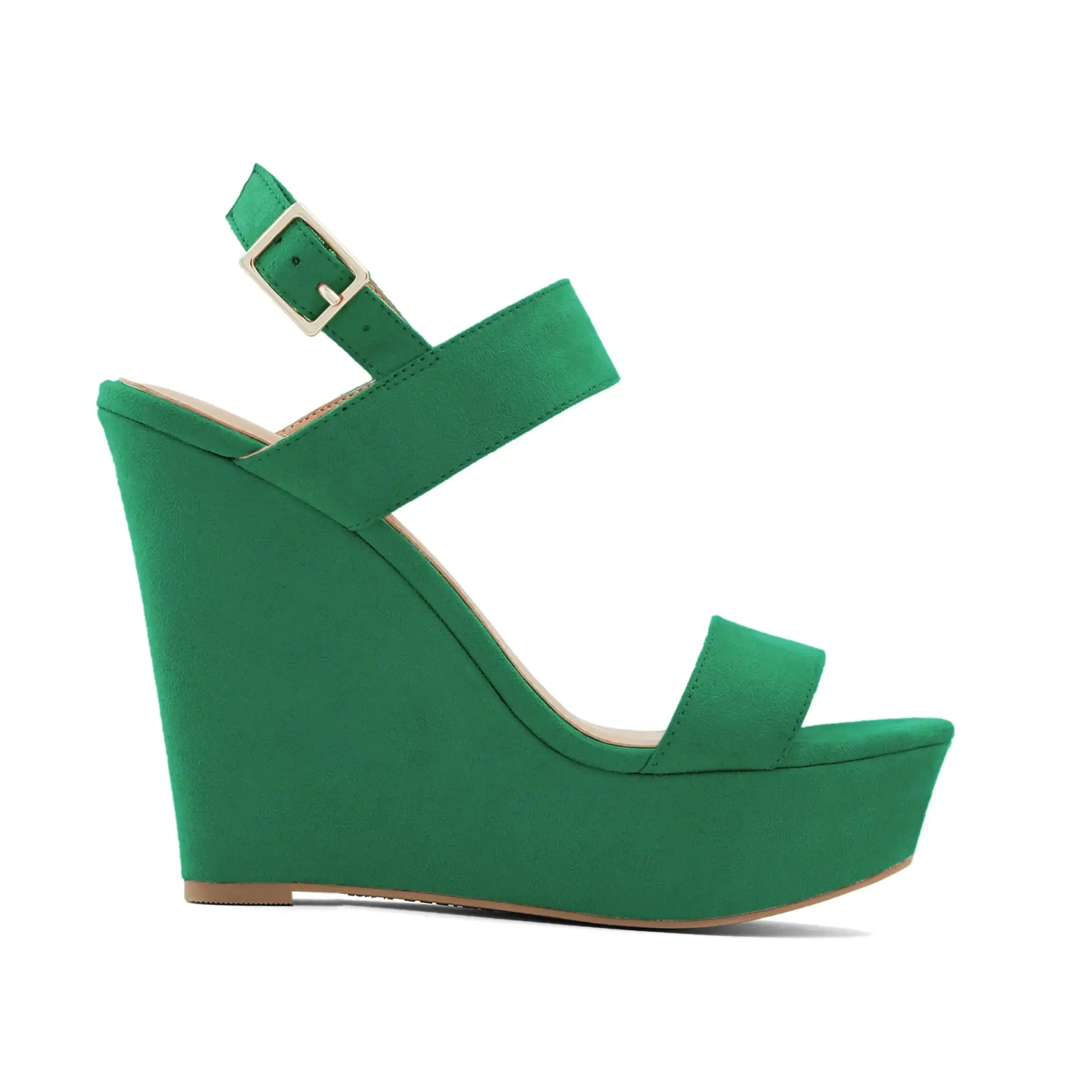 Summer Colourful Sexy Open Toe Ankle Strap Platform Wedge Women Sandals Super Buckle High Heels Gladiator Ladies Wedding Shoes