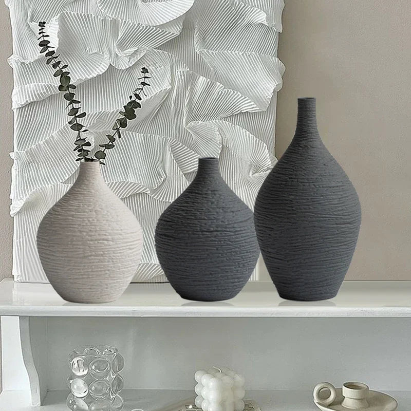 White Ceramic Vase Decoration for Home