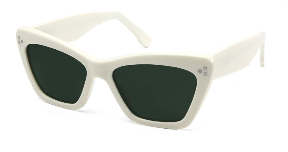 High Quality Acetate Sunglasses Women Cat Eye Trendy Sun Glasses Polarized Gafas De Sol 187S Brand Designer Eyewear Shades UV400
