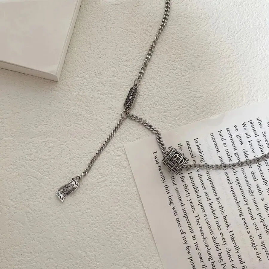 Hip Hop Necklace Women Retro Design Small Jewelry Pendant Clavicle Chain