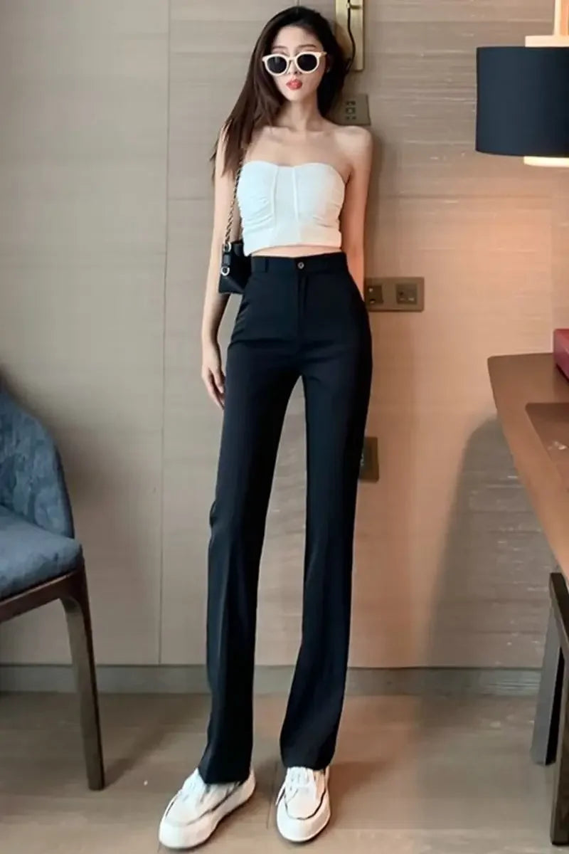 Dress Pants Tailoring Work Woman Trousers Straight Leg Slacks Women Office Trends 2025 Y2k Streetwear 90s Casual Original G Xxl