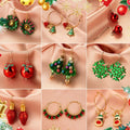 Luxury Christmas Earrings Cute Claus Snowman Tree Bell Elk Drop Earrings for Women Girls Kids Gifts 2022 Xmas Festival Jewelry