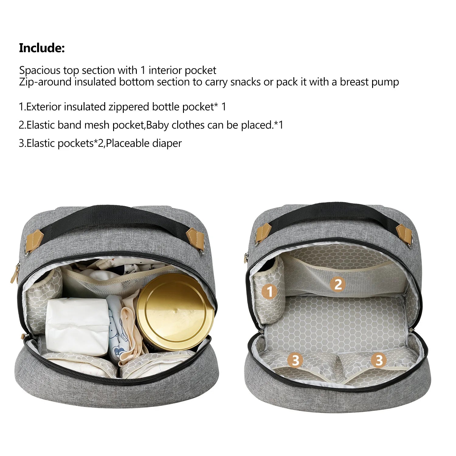 Baby Diaper Bag Backpack – Stylish & Spacious Organizer for Parents