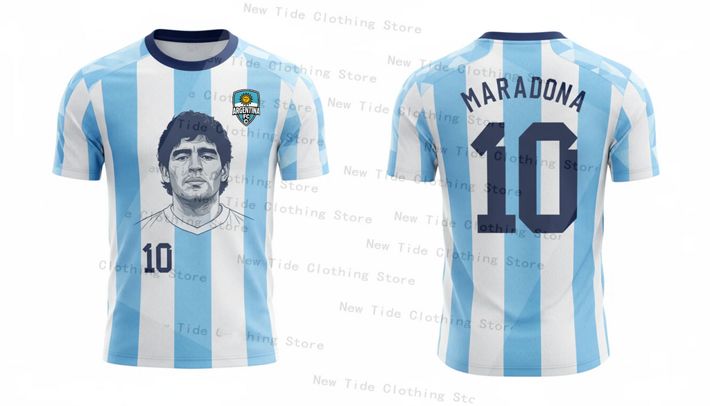 Men's Argentina Football Fan Jersey - Essential for Argentine Soccer Fans, Must-Have Fan Gear for Argentina T-shirt Enthusiasts