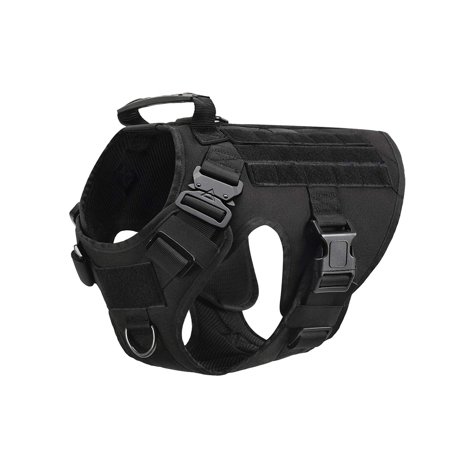 Tactical Dog Harness Collar Leash Molle Pouches For Medium Large Dogs Pet German Shepherd Training Walking Vest Dog Harnesses