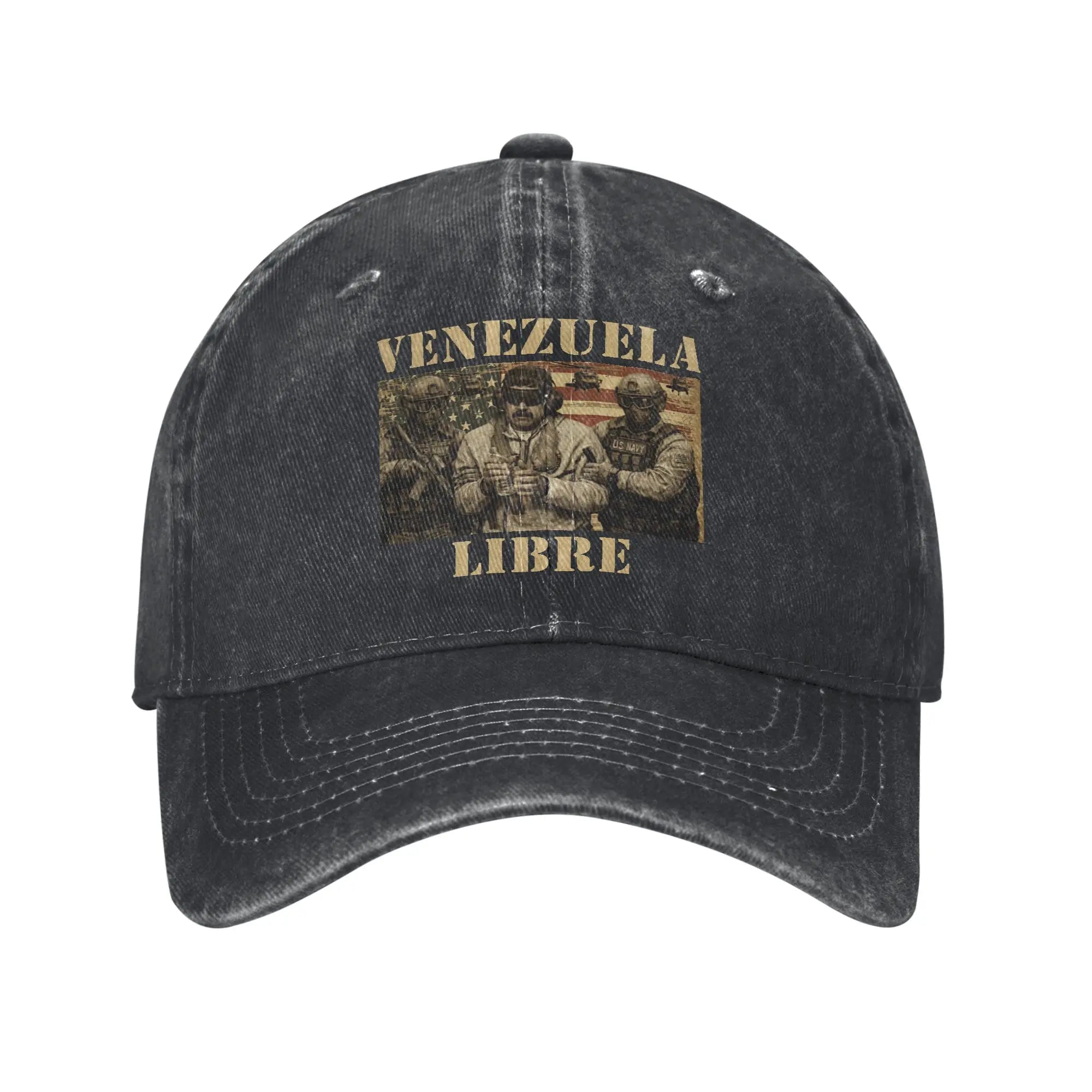 Men Women Venezuela Libre 2026 Free Venezuela  Print Hats Vintage Distressed Washed  Baseball Cap Adjustable
