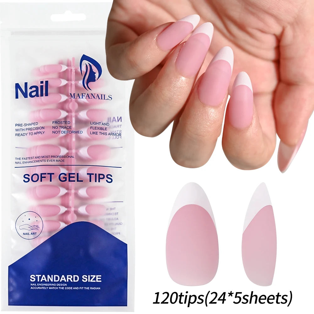 100pcs Light Pink Press-On Nails | Short & Medium Square | 10 Sizes Full Cover Nail Tips