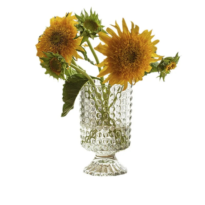 Embossed Vase Glass Crystal Net Red French High-quality