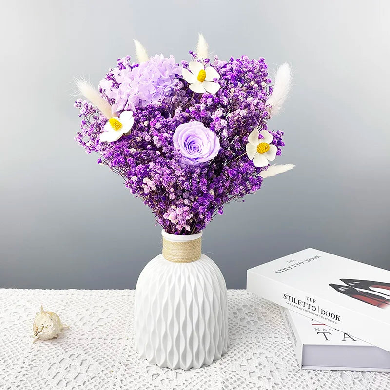 Plastic Flower Vase, Faux Ceramic Vase For Home Decoration