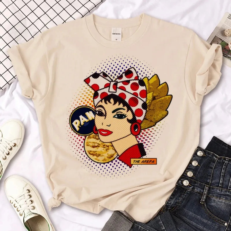 Venezuela T Shirt Women Graphic Comic Anime Casual Tshirt Female Graphic Japanese Funny Clothing