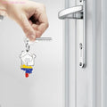 Venezuela Map Flag Keychain Charm Pendant Keyring Stainless steel Keychain Remembrances Jewelry Gifts for Women Men