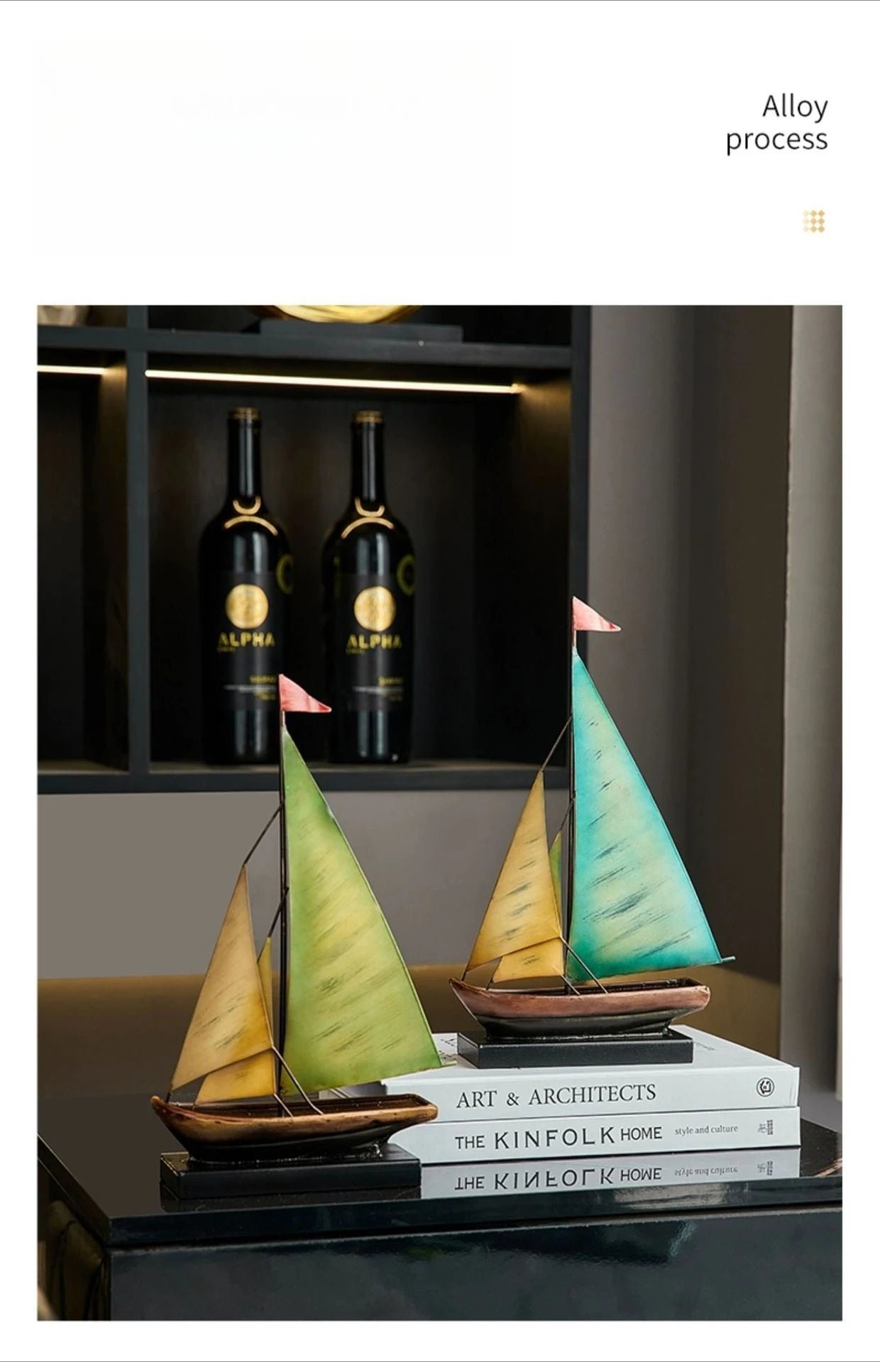 Creative Sailboat Model Ornament, Luxury Decor for Living Room TV Cabinet Bar Office Desk Decoration Home Decoration Accessories