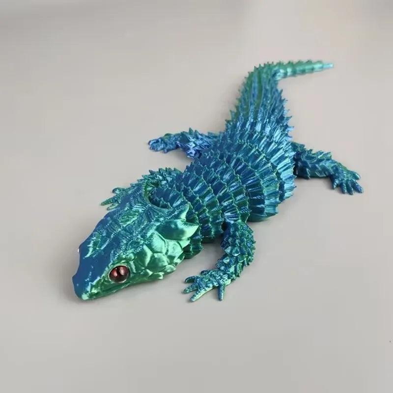 3D Printed Crocodile Articular Movable Funny Gifts Rotatable Office Home Desktop Decorations Crafts Decor Игрушки Для 3D-печати