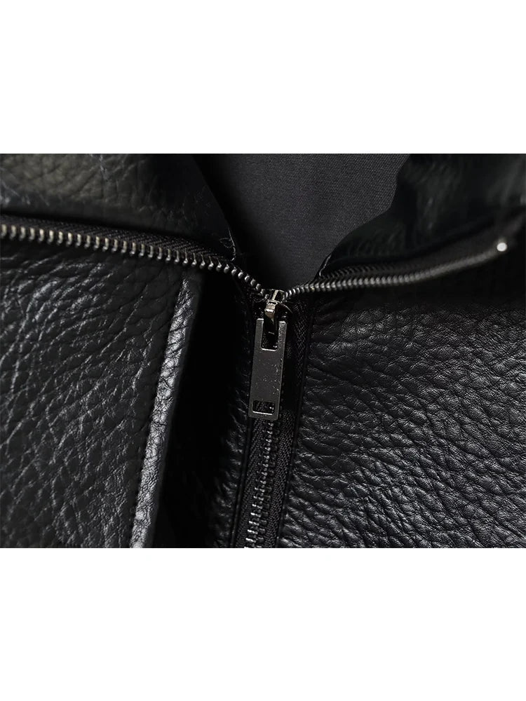 Women Fashion Leather Jacket Autumn