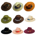 Fedoras felt hats men Actors perform hat Homburg Panama Props Western black green women's Headwear Decorate dancing party caps