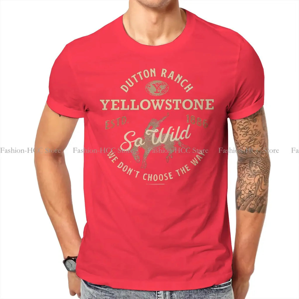 Yellowstone Dutton Ranch TV Show Men's T-shirt So Wild Vintage Rodeo Individuality T Shirt Graphic Sweatshirts Hipster