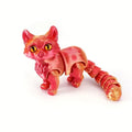 12cm Articulated 3D Printed Cat Cute Animals Fidget Toys Decor for Stress Relief Desktop Decoration Pet Christmas Gift