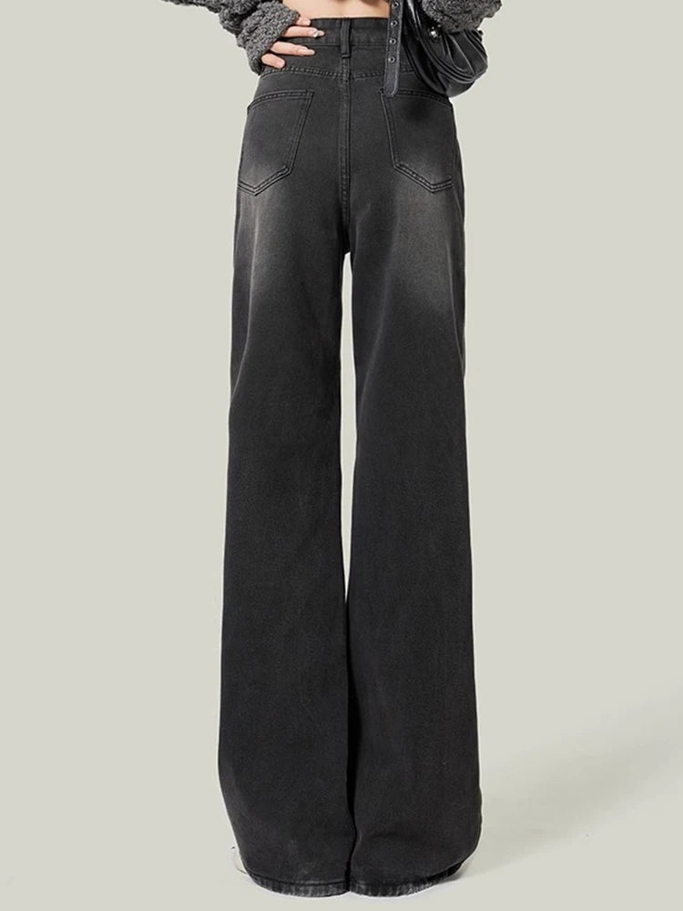 High Waist Jeans Lady Slim Fit Loose