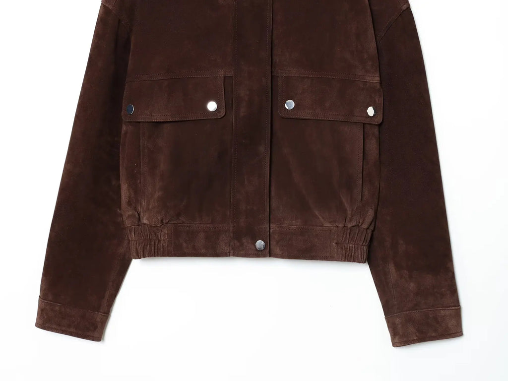 Fashion Big Pocket Elegant Women's Loose Warm Jacket