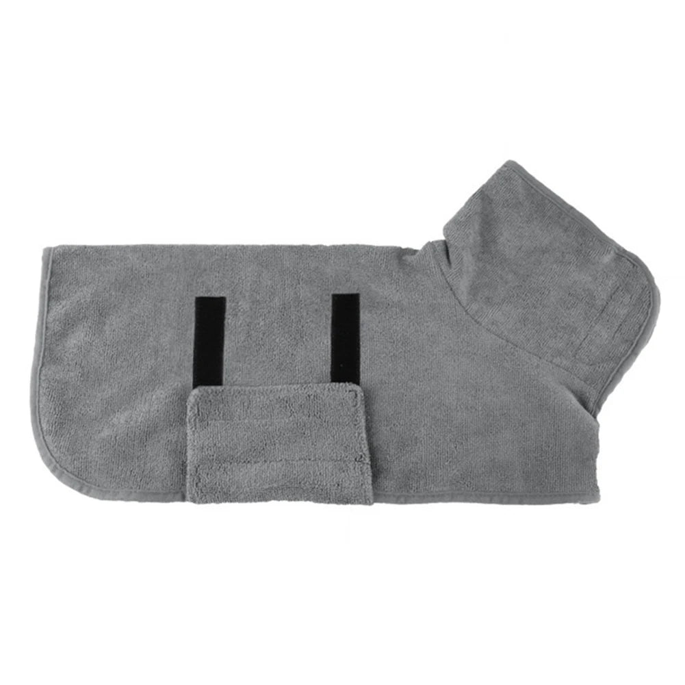 Dog Bathrobe Towel Pet Drying Coat Clothes Adjustable Pet Towel For Large Medium Small Dogs Cat Microfiber Absorbent Beach Towel