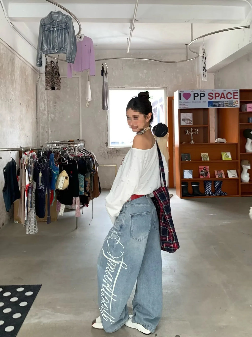 Vintage Wide Leg Denim Trousers Japanese