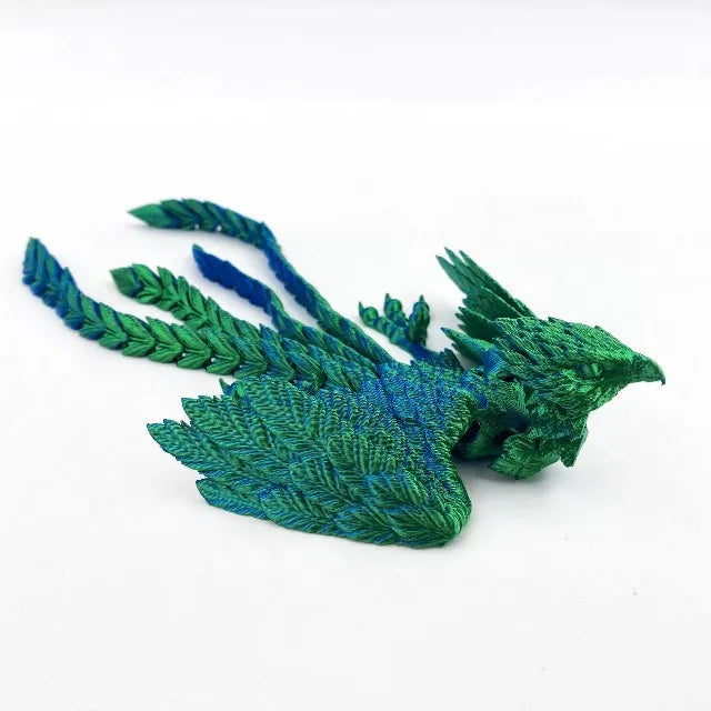 3D Printed Long Tail Phoenix Simulation Animal Model: Joint Movable Design – Perfect as Home Ornament & Engaging Children’s Toy