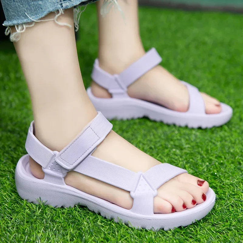 New Fashion Platform Sport Casual Flat Sandals Non-slip Outdoor Beach Sandalias Chaussure Femme