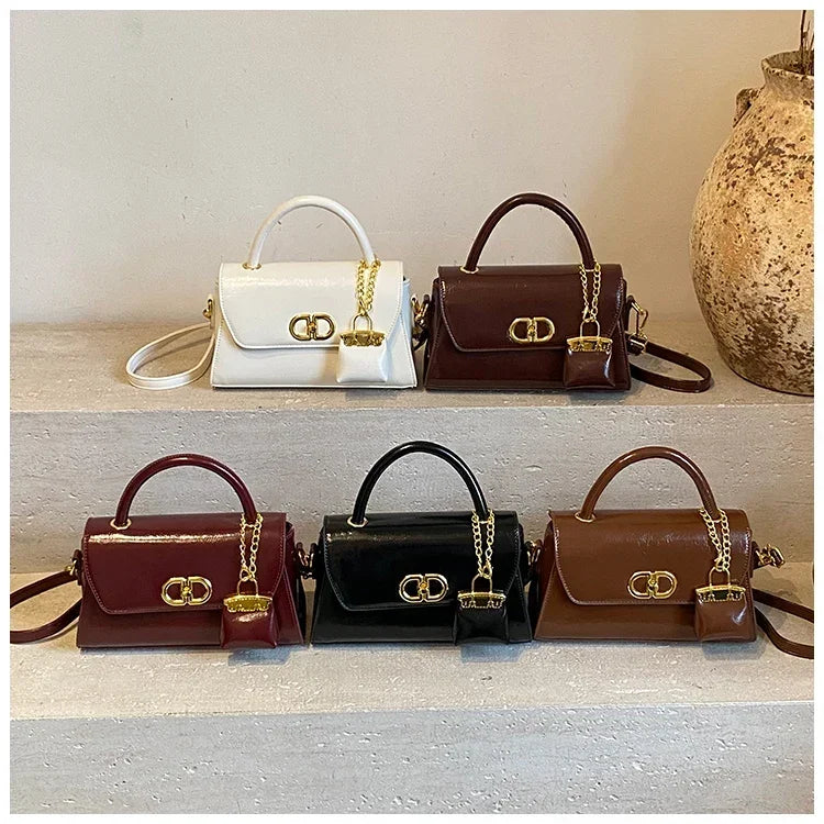Famous Designer Leather Shoulder Bag For Women - Classic Elegant Handbag Messenger Bag Ladies Luxury Brand