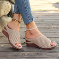 Sandals For Women Summer Dressy Women Shoes Thick Soled Wedge Sandals Fashionable One Foot Bohemian Beach Sandales Femmes