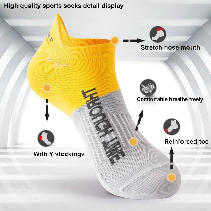 10 Pairs/Lot High Quality Men's Ankle Socks Athletic Fitness Running Socks Breathable Spring Summer Mesh Casual Short Sock Gifts