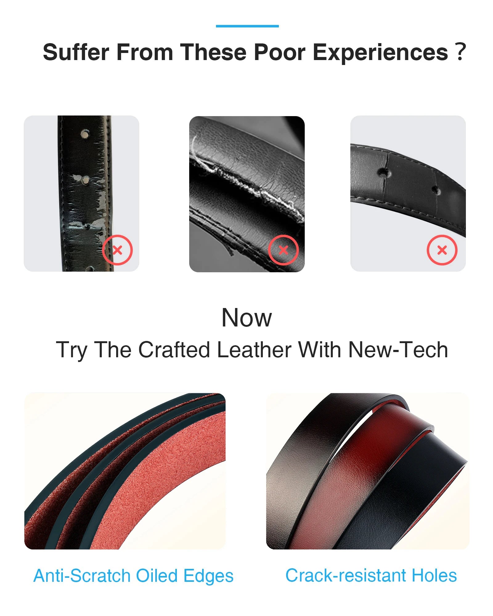 New Men's Formal Belt Solid Color Needle Buckle Belt Jeans Stylish Belt, Soft Leather Designer Handmade Daily and Business Wear