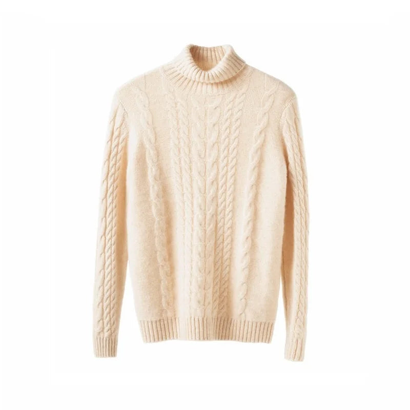 Street Turtleneck Sweater Women 2023 Autumn Winter Long Sleeve Cashmere Female Knitted Pullover Loose Lady Thicken Knitwear
