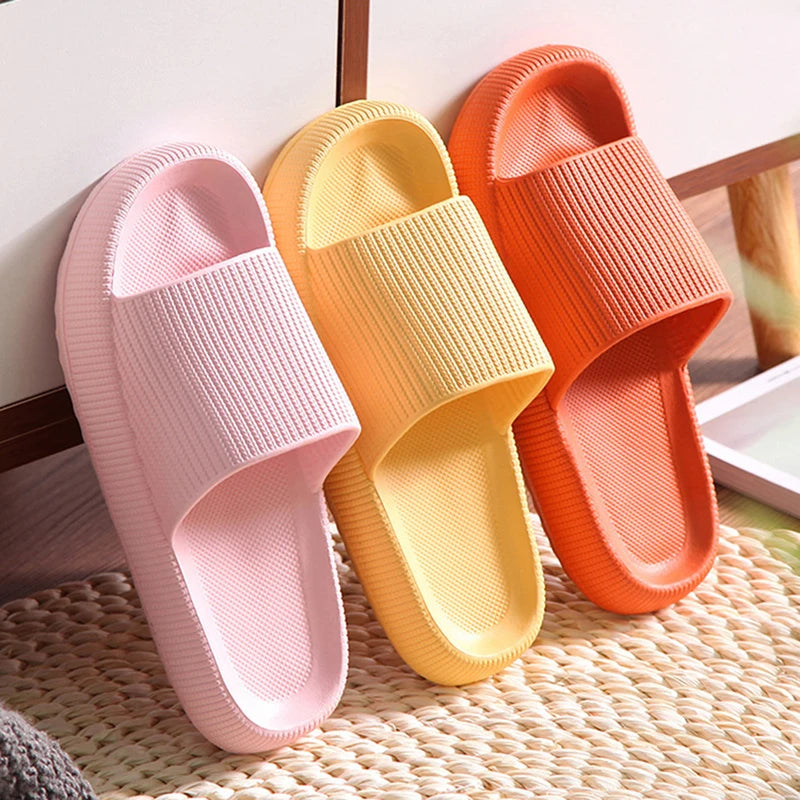 Women Thick Platform Cloud Slippers Indoor Home Eva Soft Sole Pillow Slides Sandals