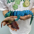 3D Printed Lizard Statue, Flexible 3D Printed Animal, Colorful Figurines Statue, Gifts
