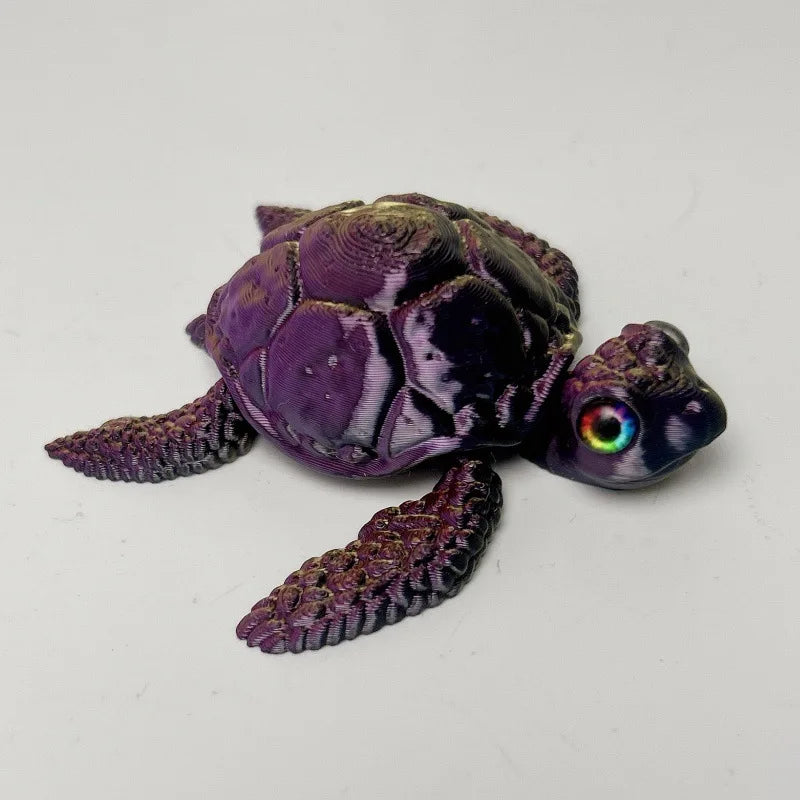 3D Printed Turtle Model with Movable Joints, Creative Collection Desktop Decoration, Handmade Holiday Gifts for Anime Models