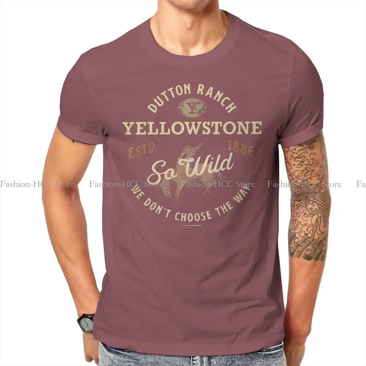 Yellowstone Dutton Ranch TV Show Men's T-shirt So Wild Vintage Rodeo Individuality T Shirt Graphic Sweatshirts Hipster
