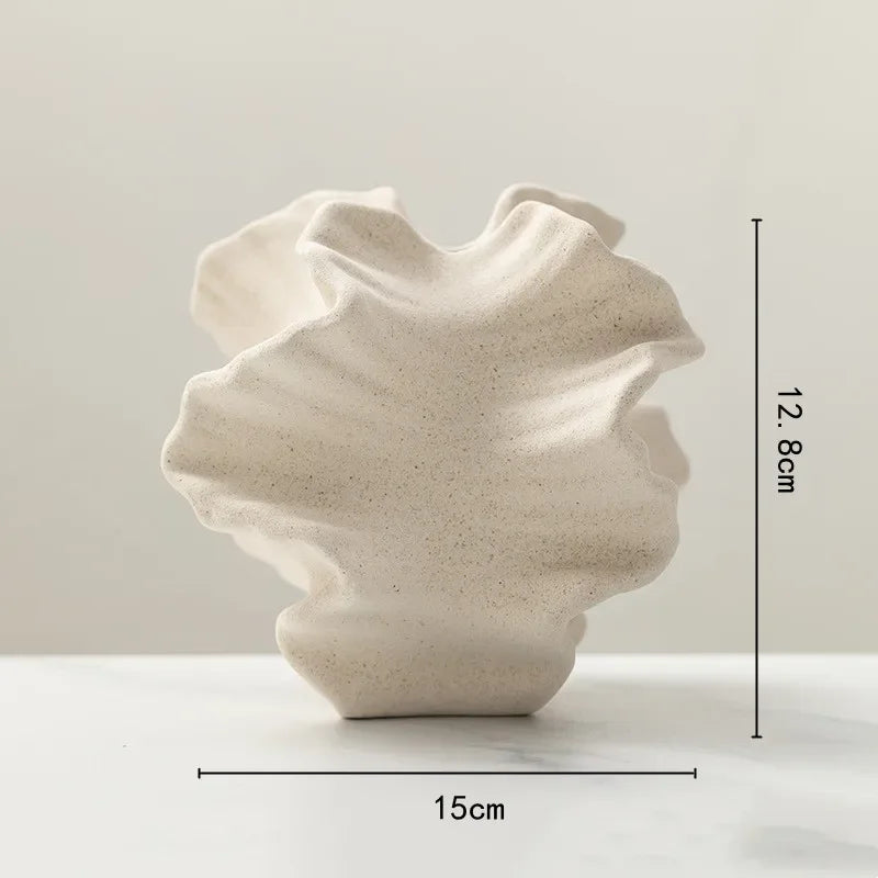 Ceramic Vase Geometric Wavy Patterns
