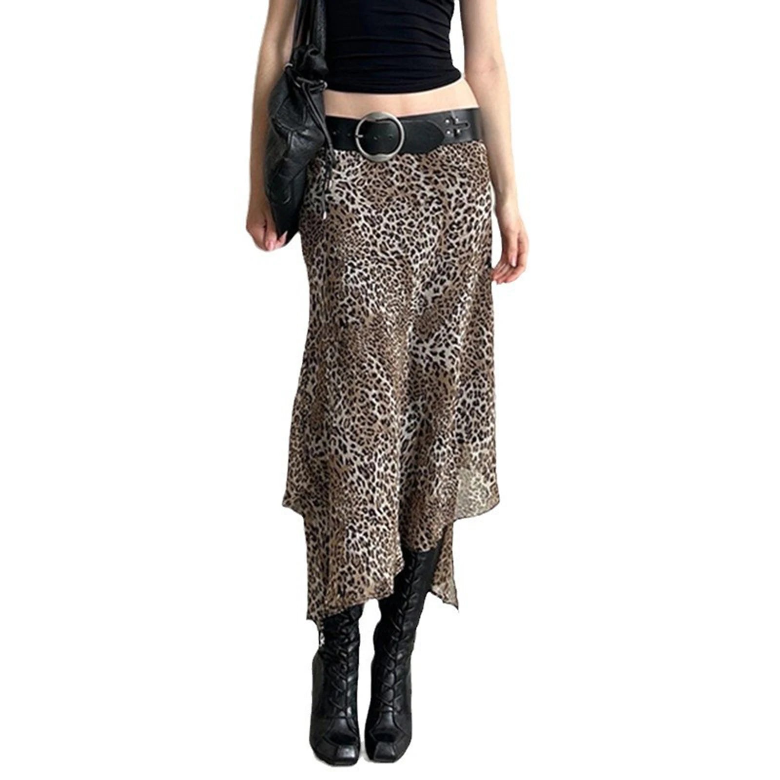Women s Fashion Pleated Midi Skirts Floral Print High Waist A-Line Skirts Spring Summer Casual Skirts with Pockets