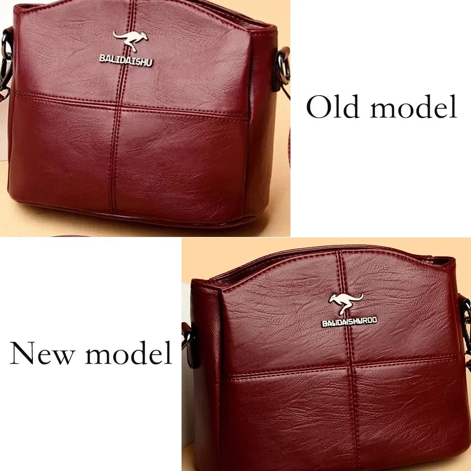 Luxury Handbag Fashion Print Large Capacity Soft Leather Women Shoulder Crossbody Bag Leisure Designer Ladies Purses and Handbag