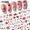 1PCS Valentine's Day Nail Stickers Cartoon Love Nail Supplies Nail Decals for Ladies Nail Art Decoration