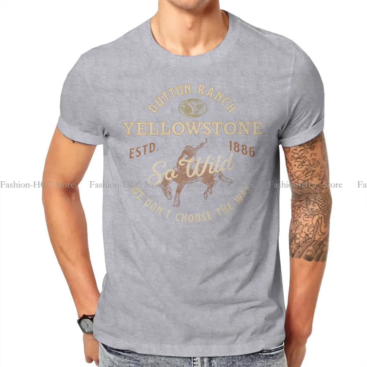 Yellowstone Dutton Ranch TV Show Men's T-shirt So Wild Vintage Rodeo Individuality T Shirt Graphic Sweatshirts Hipster