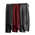 Suit Pants Ankle-Length Solid Office Lady High Waist Sashes Loose Straight Women's Pants Trousers For Women Clothing Fashion