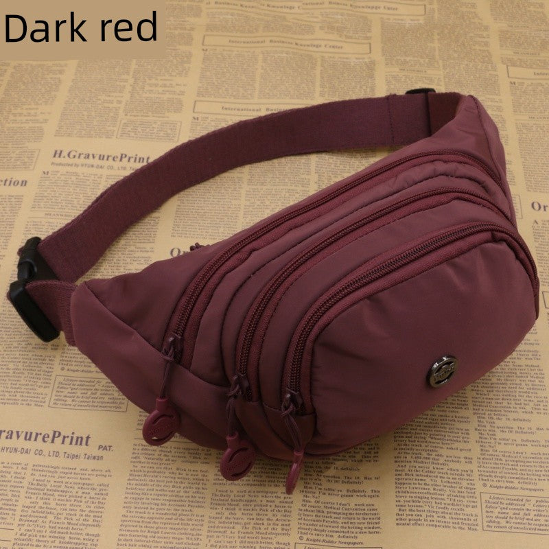 Unisex Waist Bag Multi-Functional Large Capacity Water Repellent Outdoor Sports Mobile Phone Wallet Oxford Cloth Cashier Bag