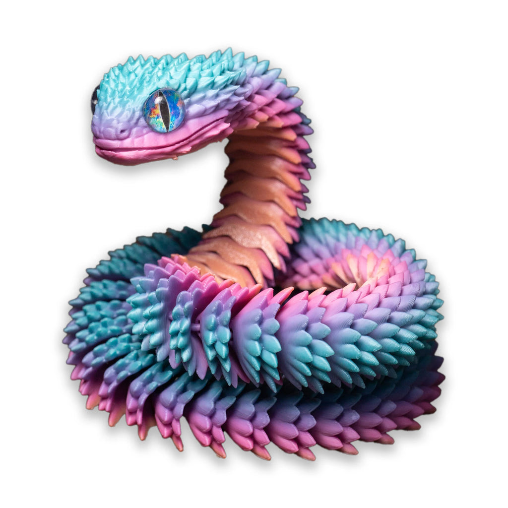 3D Printed Snake Movable Joint Simulation Snake Figurine Creative Home Office Desktop Ornament