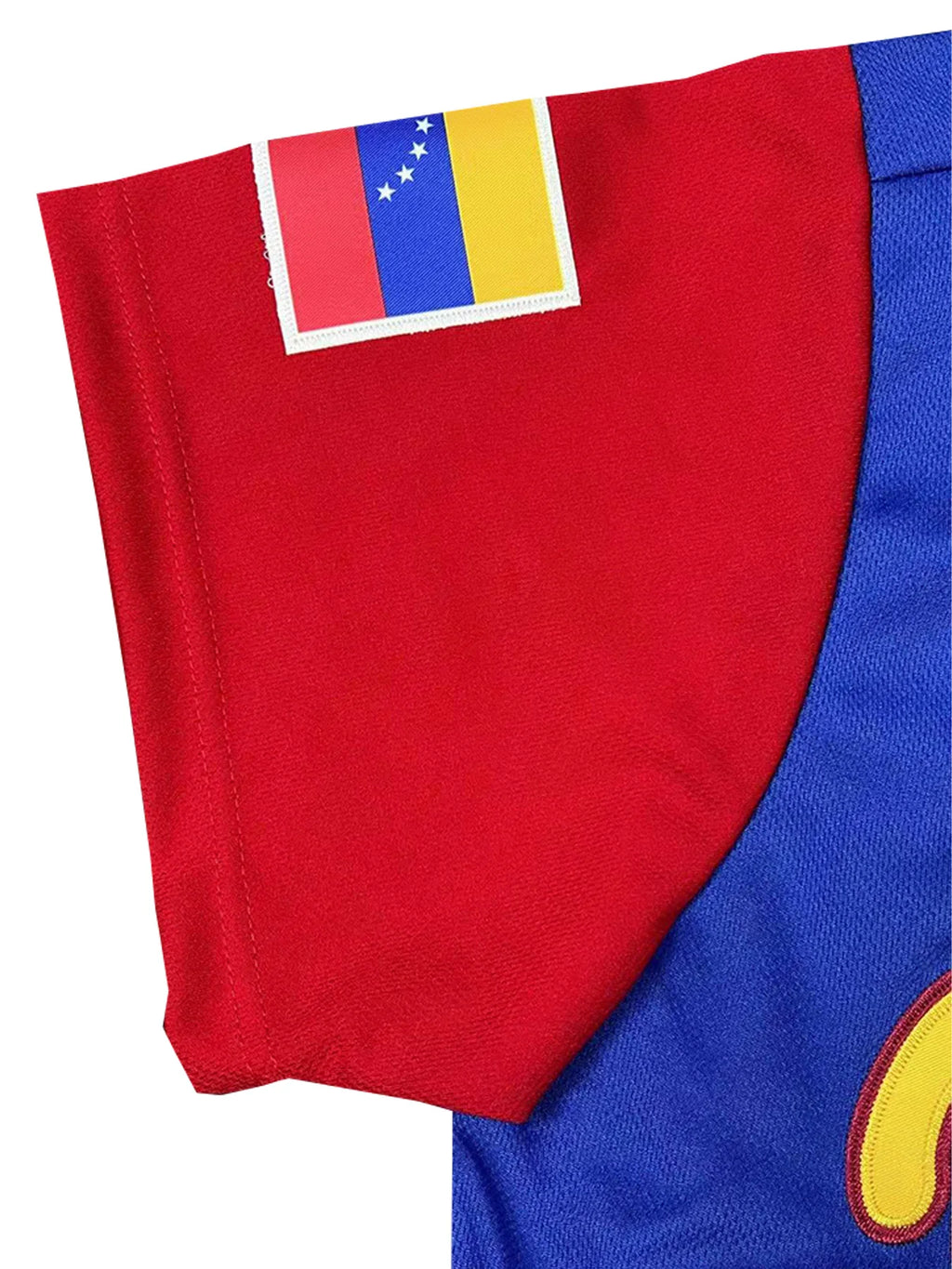 Men's Breathable Baseball Jersey V-Neck Short Sleeve "Venezuela" Embroidery, Breathable Loose Fit Baseball Shirt for Casual Wear